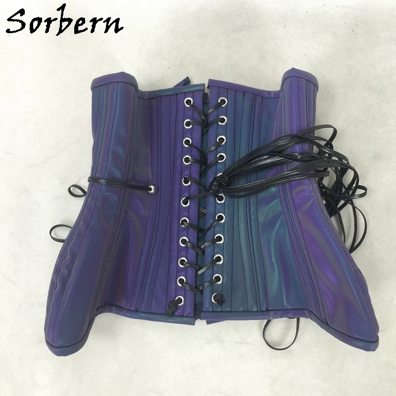 Sorbern Customized Corset Women Reflective Studs Punk Styles Lace Up Slim Fit Women Sm Crosets Steel Bonings Underbust