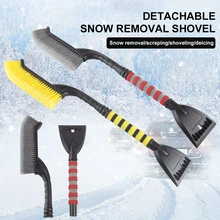 

2 In 1 Car Ice Scraper Winter Snow Shovel Detachable Snow Brush Automotive Snow Ice Removal Shovel Winter Car Cleaning Tool