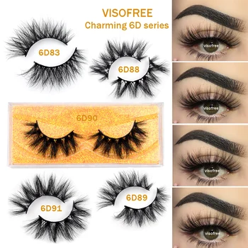 

Visofree 6D mink eyelashes natural hand made false lashes maquiagem lashes mink faux cils makeup 5D mink lashes bulk for beauty