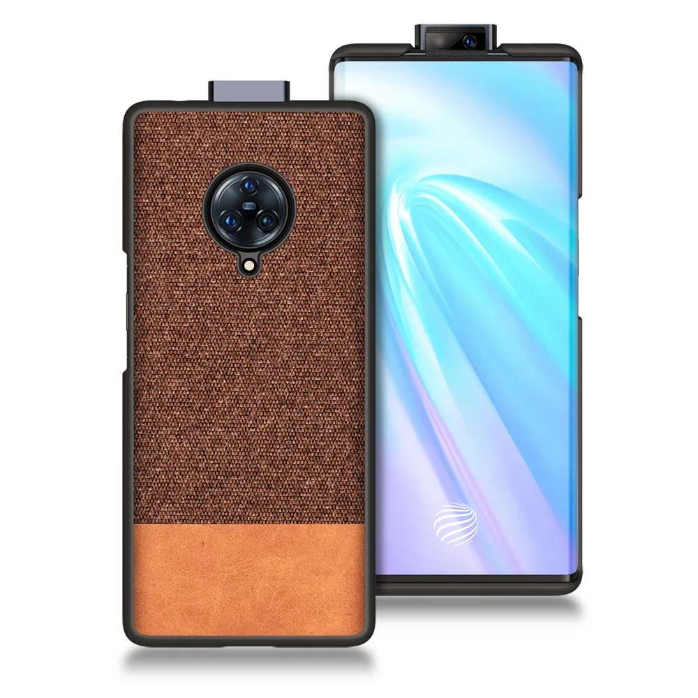 ДЛЯ Vivo NEX 3 Чехол тканевый силиконовый мягкий защитный чехол для Vivo Nex 3 чехол противоударный чехол для телефона s - Цвет: brown with orange