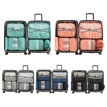 

Newly 7Pcs Portable Travel Bags Sub-packing Finishing Bag Waterproof Large-capacity Handbag Accessories TE889