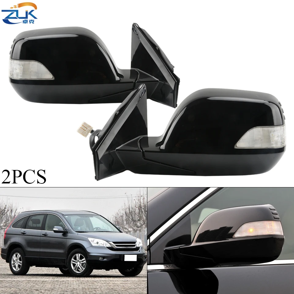 ZUK 2PCS Car Exterior Rearview Door Mirror Assy For HONDA CRV 2007 2011