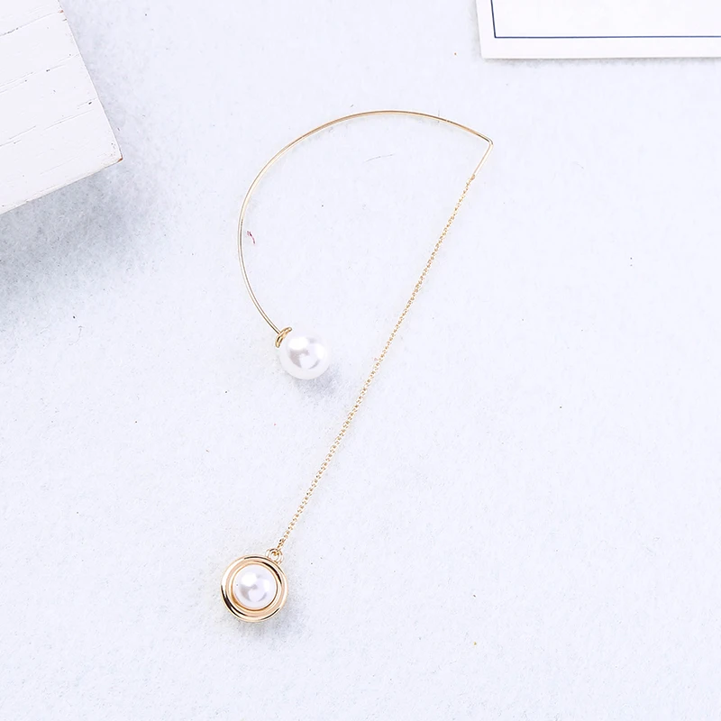 

Simple Design Cute Gold Color Single Drop Earring For Women Handmade Date Gift Free Shipping