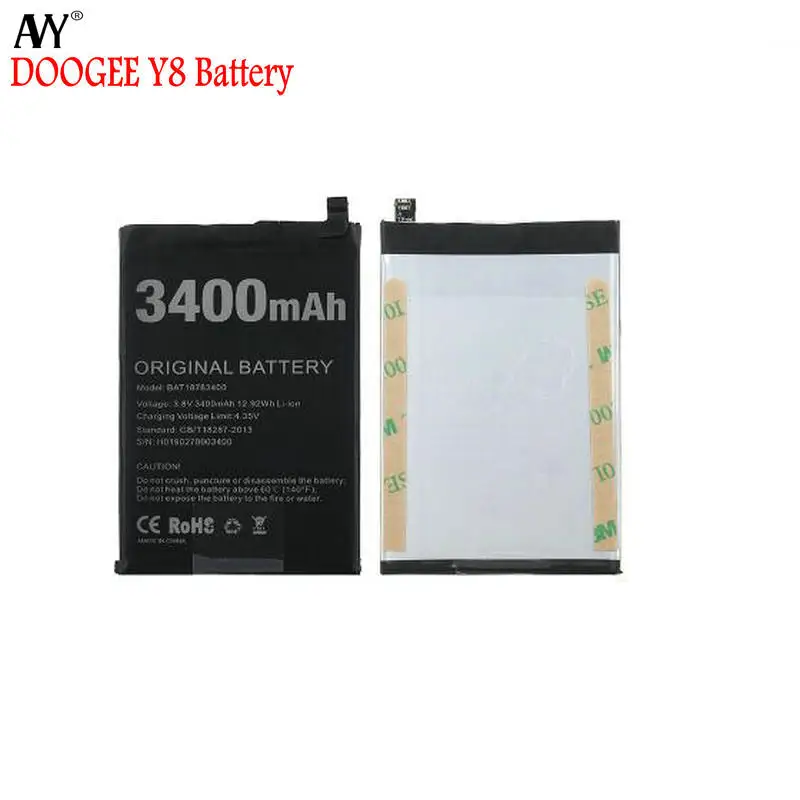 AVY Для Doogee Y8 сменные батареи литий-полимерные батареи Bateria BAT18783400 3400 мАч протестированные+ Инструменты для ремонта