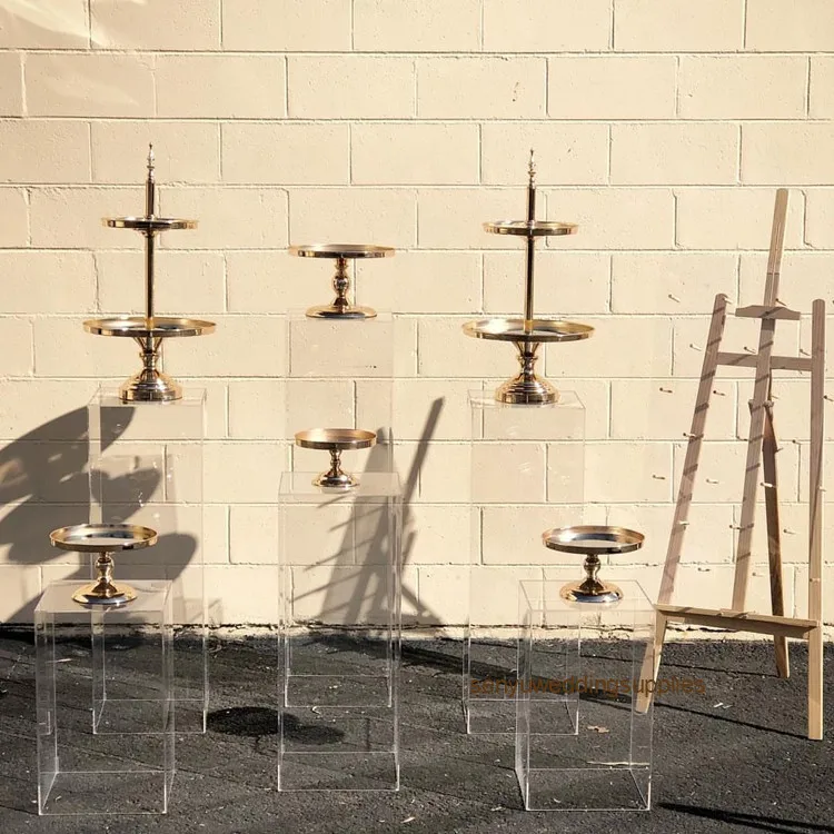 

price/set )Wholesale Clear Acrylic Display Plinth Stand for Wedding and Birthday Party seny01309