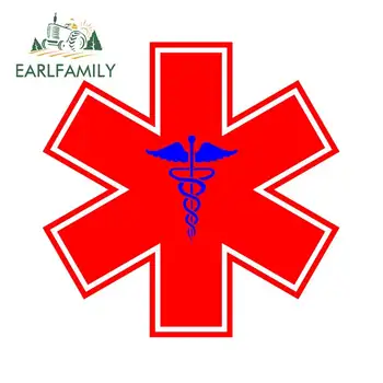 

EARLFAMILY 13cm x 12.8cm For Red Cross Car Decal Personality Creative Car Stickers Vinyl Material Scratch-proof For JDM SUV RV
