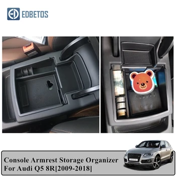 

For Audi Q5 8R Auto Accessories Car Central Armrest Storage Box Black Auto Container Glove Organizer Case 2009 2010 2011 - 2018