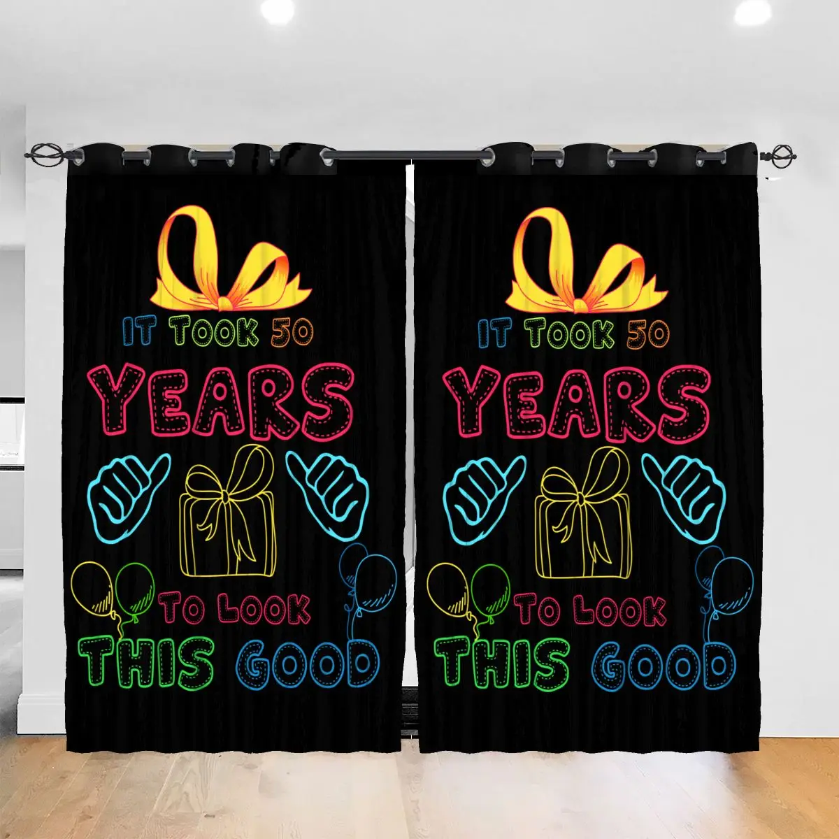 

Living Room Sun Block Curtain It Took 50 Years To Look This Good Funny Light Shading Bedroom Blackout Window Curtains 52x72In