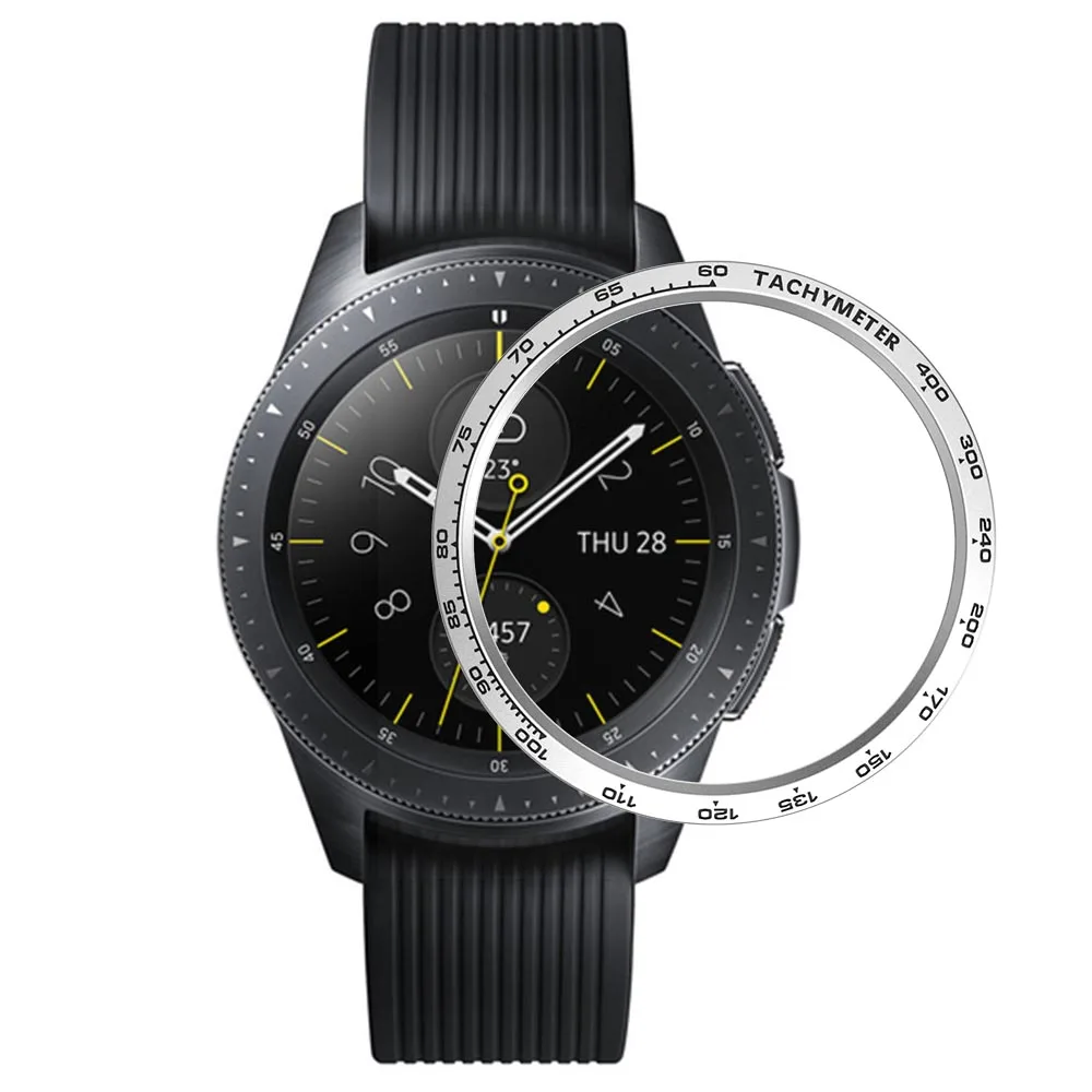 for Samsung Galaxy Watch 46mm/42mm Bezel Adhesive Cover Gear S3 Anti Scratch Stainless Steel Ring 3 Colors Accessories | Наручные часы
