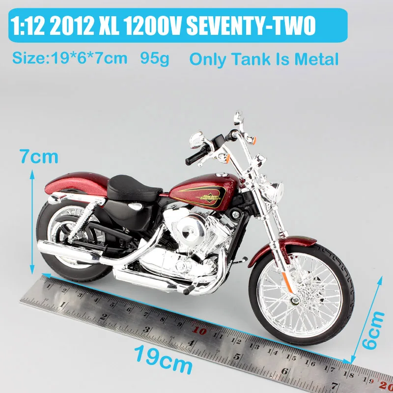 1:12 Scale maisto 2012 XL 1200V SEVENTY TWO 72 classic Sportster chopper мотоцикл модели автомобилей игрушки rcycle