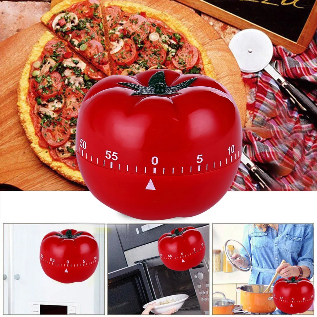TOMATO Mechanical Kitchen Timer Game Count Down Counter Alarm Cooking