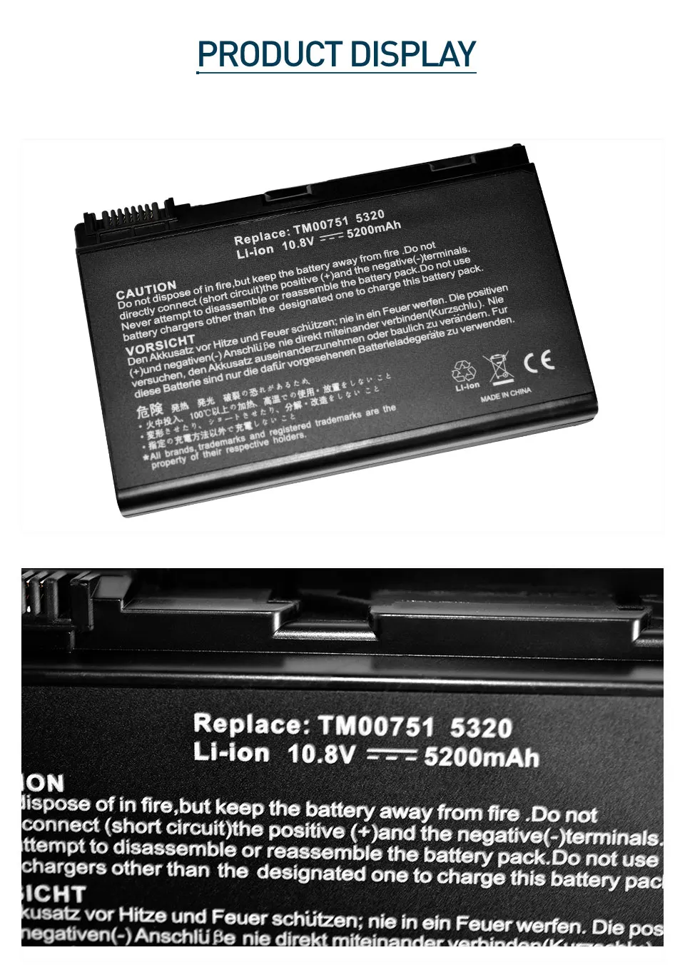 4400mah лаптоп с Батарея для ACER Extensa 5210 5220 5230 5420 5610 5620 5630 7220 7620 для TravelMate 5320 5520 5530 5710 GRAPE32