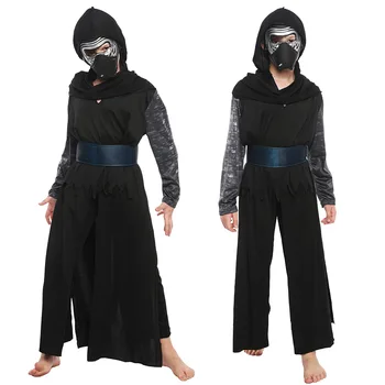 

Star Wars Cosplay Vader Black Warrior Costume Party Balls Lun Samurai Costume Set Adult Pack
