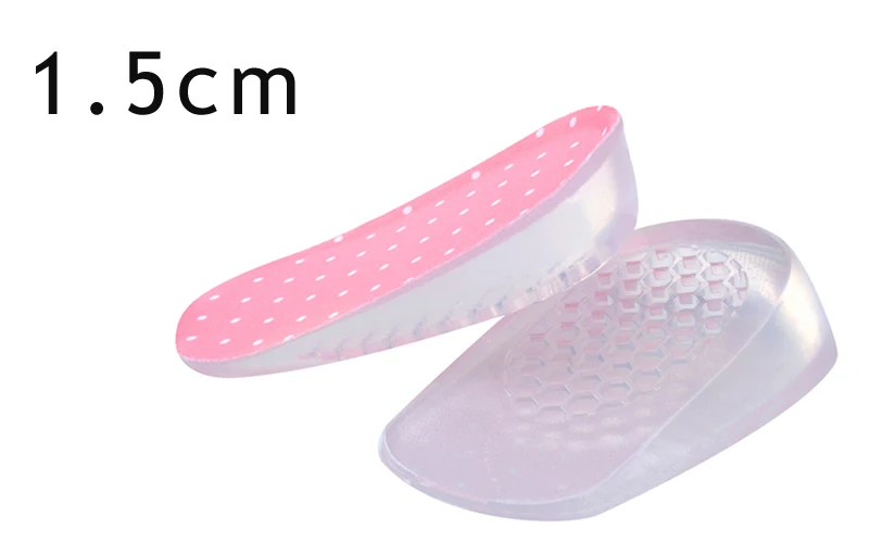 Pink Add 1.5cm Demine силиконовые гелевые подпяточники для мужчин и женщин, увеличивающие рост половинные стельки, амортизирующие вставки, подтягивающие подошву для обуви, увеличивающие рост - Цвет: Pink Add 1.5cm