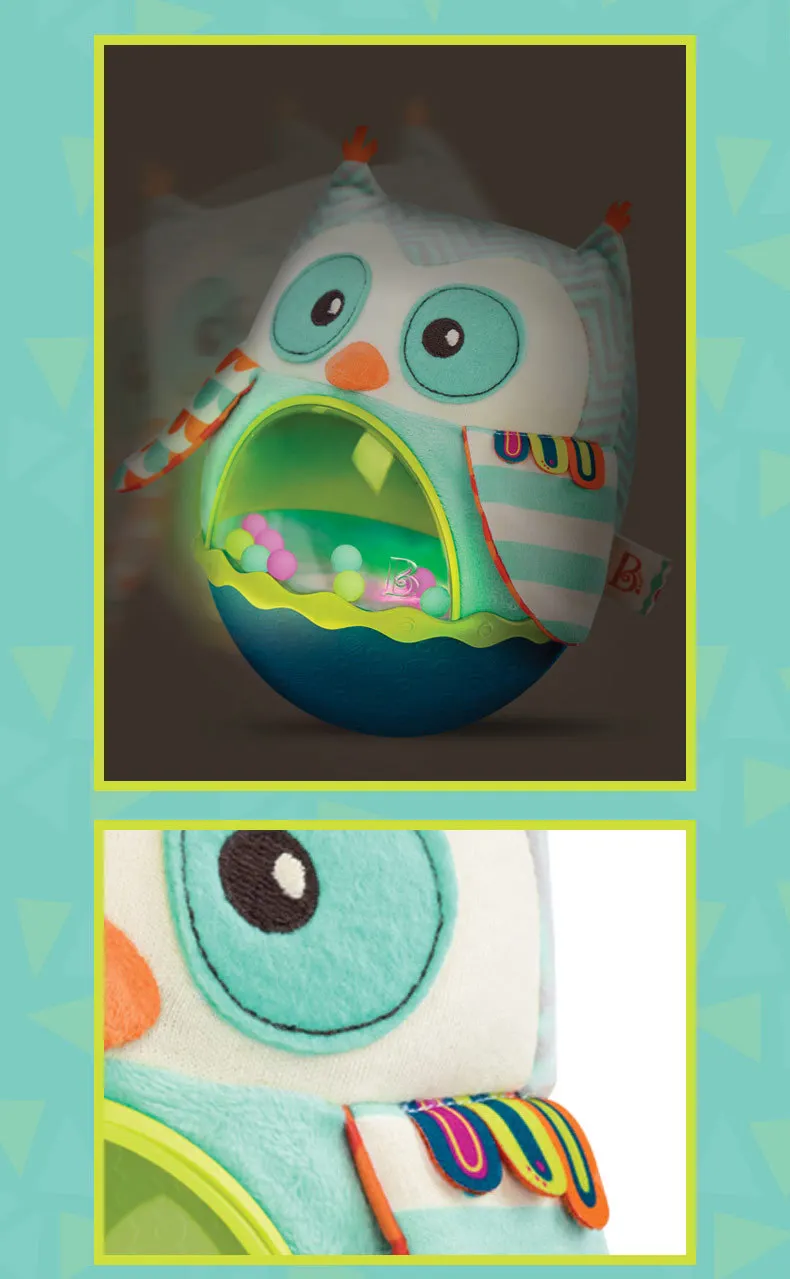 B. Toys Младенцы Сова неваляшка игрушка Сияющий смешной звук детские развивающие игрушки