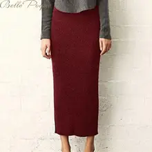 Belle Poque, Ретро стиль, женская трикотажная юбка миди с завышенной талией, новая женская одежда, винтажная мода, тонкая женская одежда