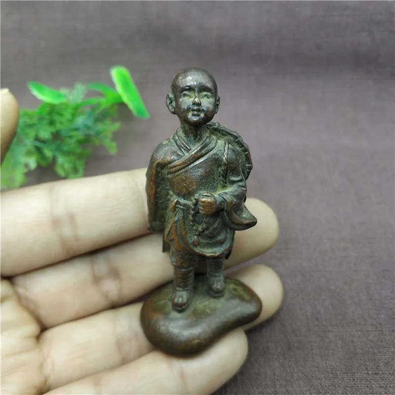 

Collection Brass Carving Small Shami Bronze Sculpture Small Monk Buddha Statue Home Decoration Gift