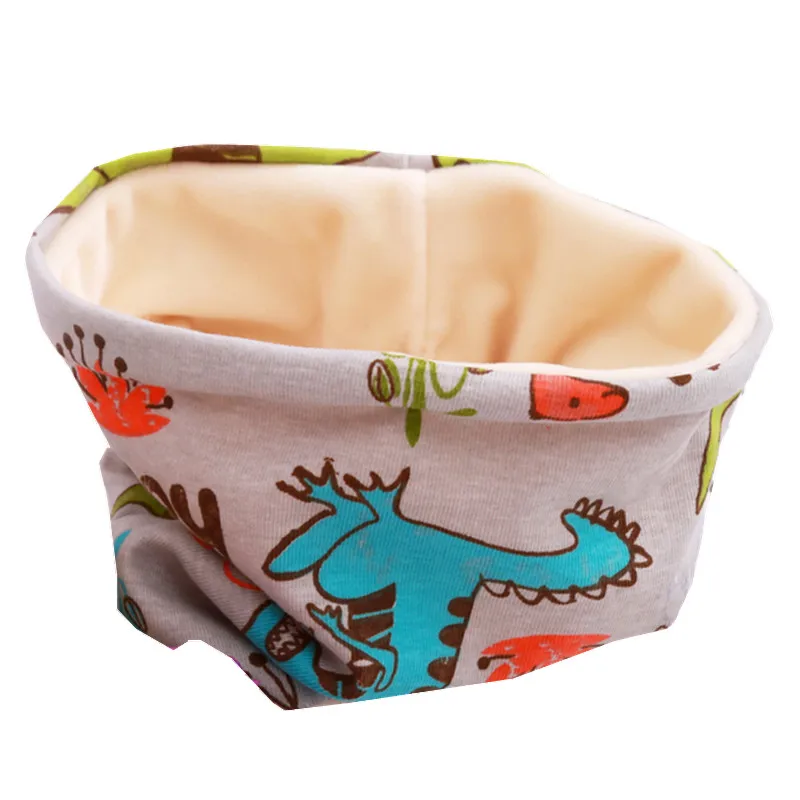 plush gray dinasour Новинка; сезон осень-зима; шарф из хлопка для девочек; Детский шарф; нагрудный шарф для мальчиков и девочек с круглым кольцом; милый детский шарф с воротником; Bufandas - Цвет: plush gray dinasour