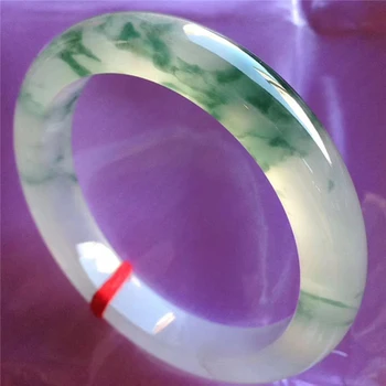 

Natural Burmese Jadeite 54-64mm Ice Light Blue Bracelet Elegant Princess Jewelry Send Mom to Girlfriend