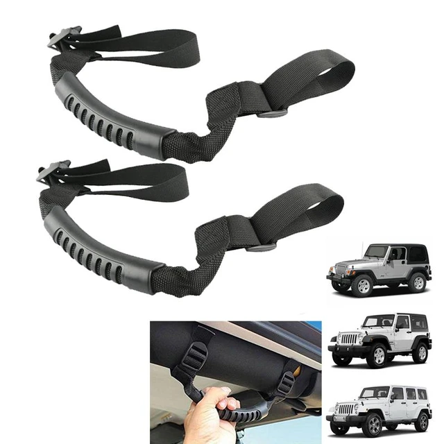 2Pcs Auto Sicherheit Griff Dach Lenker Innen Handlauf Roll Bar Rolle Griffe  Haltegriffe Für Jeep Wrangler JK YJ TJ 1987-2016 - AliExpress