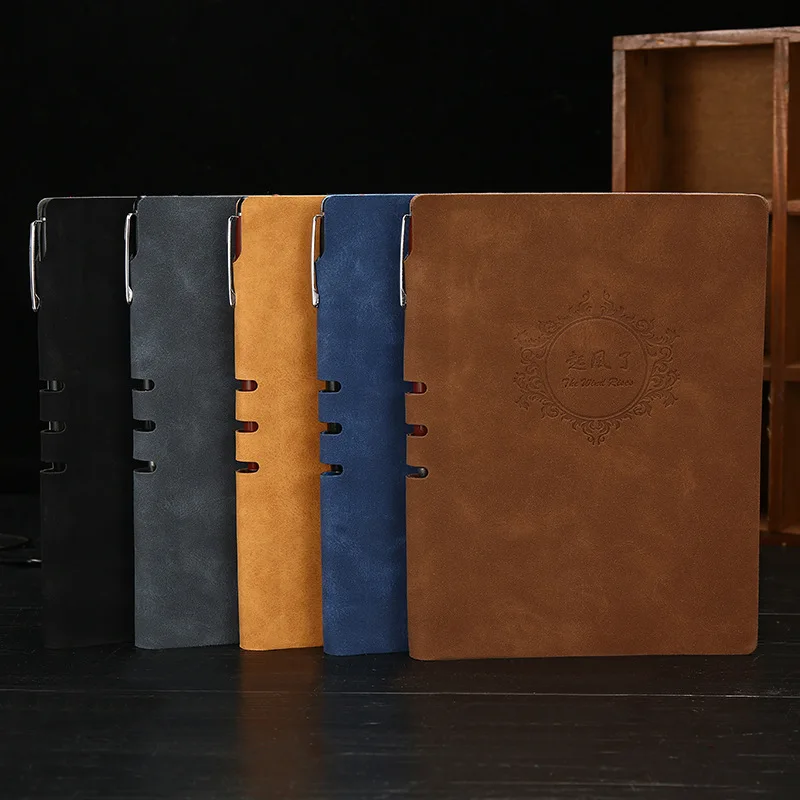 

Manufacturers wholesale notebook leather face stationery notebook custom diary business office creative paperback