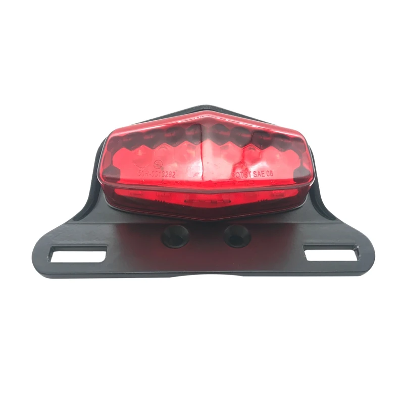 Motorcycle LED Lucas Rear Tail Brake Light License Plate Universal for Honda Yamaha Cafe Racer Chopper |