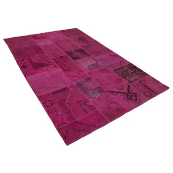 

172x250 Cm Pink Handmade Patchwork Rug-6x8 Ft