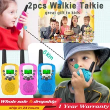 Kids Walkie Talkie 2PCS celular Handheld Transceiver Highlight Phone Radio Interphone 6KM Mini Toys Talkie Walkie Gifts Boy Girl