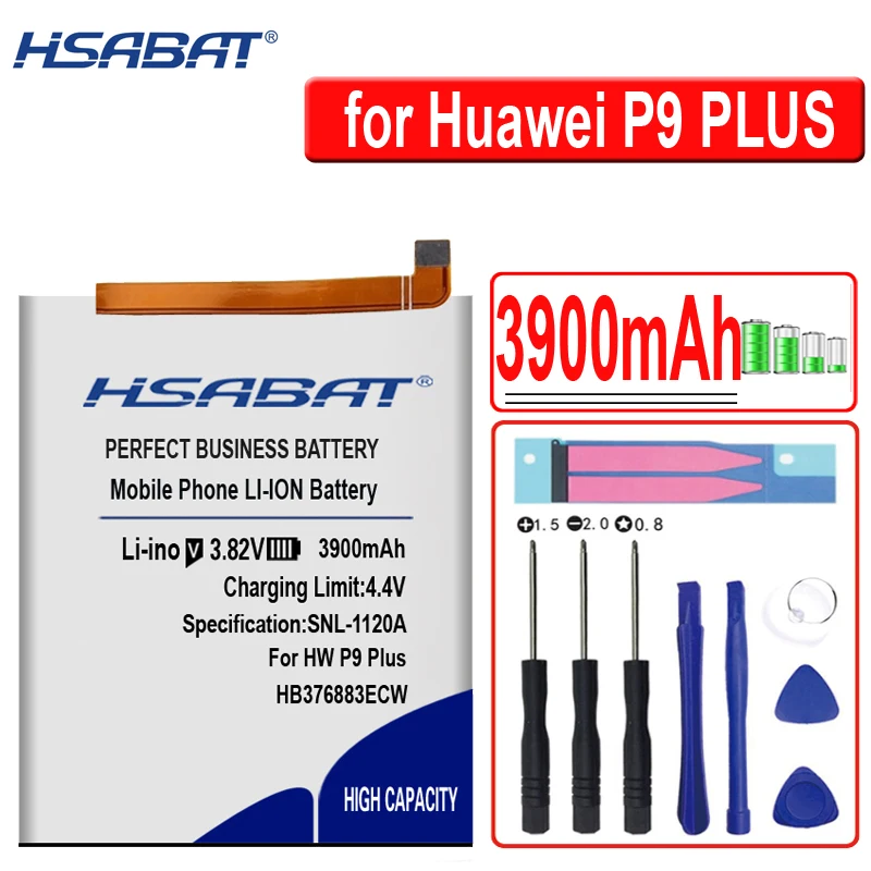HSABAT HB376883ECW 3900 мА/ч, Батарея Чехол для мобильного телефона HUAWEI Ascend P9 плюс VIE-AL10 P9plus