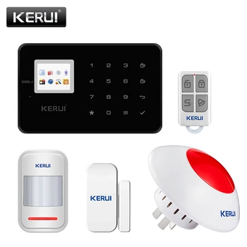

KERUI G18 Home Security Black Alarm System Wireless GSM Burglar Anti-thief Android IOS Phone APP Remote Control PIR Sensor Kits