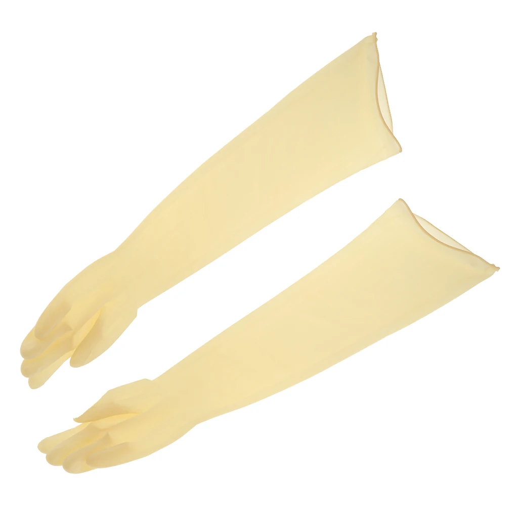 1pair 75cm Industrial Lab Solvent Chemical Resistant Latex Work Glove Yellow 1pair 75cm Industrial Lab Solvent Chemical Resistant Latex Work Glove Yellow
