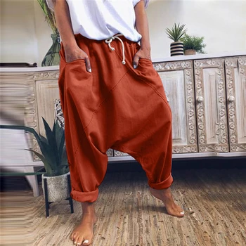 

Fashion Streetwear Pants Women Korean Style Elastic High Waist Sweatpants Baggy Pants Summer Autumn