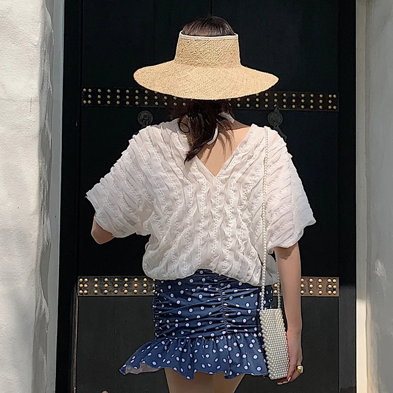 

Bathing Suit Women's Three-piece Set Split Skirt-Slimming Conservative Small Bust Gathering Korean-style Hipster WOMEN'S Swimsui