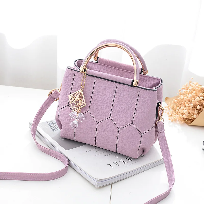 

2020 Ladies New PU Leather Solid Color Shoulder Bag Fashion Strap Shoulder Handbag Adjustable Shoulder Strap