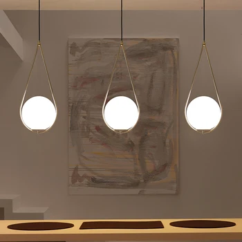

ZISIZ Nordic Glass Ball Pendant Light Modern Round Global Hanging Light /pendant lamp Decorative Pendant Lighting Fixture