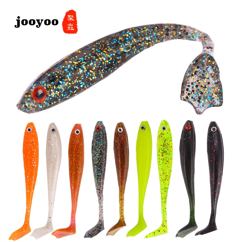 

jooyoo Flash T-tail Soft Lure Fish bait 5g/8.4cm Silicone Lure Bait Outdoor Bionic Bait Wobblers Tail Fish Bait Fishing Gear
