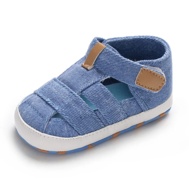 Летние сандалии для маленьких мальчиков; дышащая нескользящая обувь для малышей; сандалии для малышей с мягкой подошвой; обувь для первых шагов