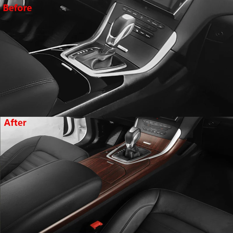 6 шт. для Ford edge из красного дерева чехол для рукоделия Shift персикового дерева ABS крышка переключения передач накладка на рычаг автостайлинг