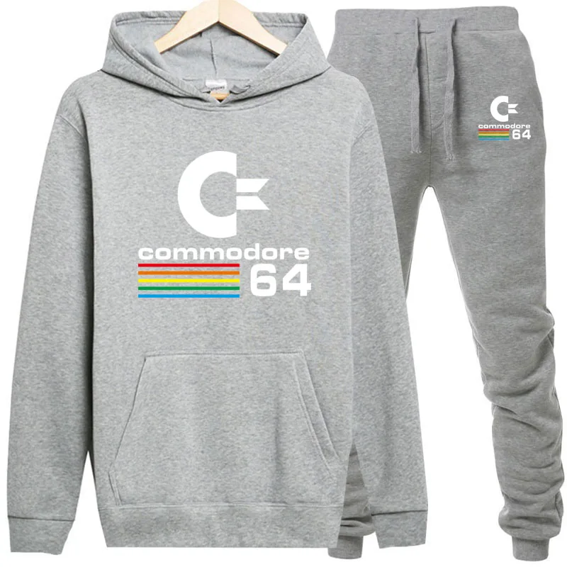 Promo 2019 autumn commodore 64 raglan hoodies C64 SID amiga retro 8-bit ultra cool design vinyl hoodie mens personality sweatshirt set