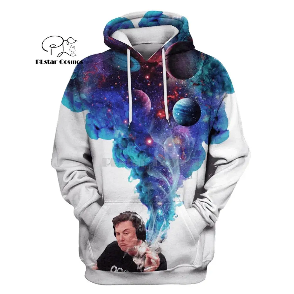  PLstar Cosmos Elon Musk Full-Print Starry sky 3d hoodies/Sweatshirt Winter autumn funny Harajuku Lo