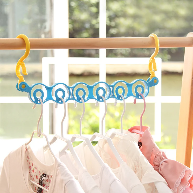

Clothes Coat Hanger Organizer Multi-port Support Baby Clothes Drying Racks Plastic Scarf Cabide Storage Rack Hangers For Clothes