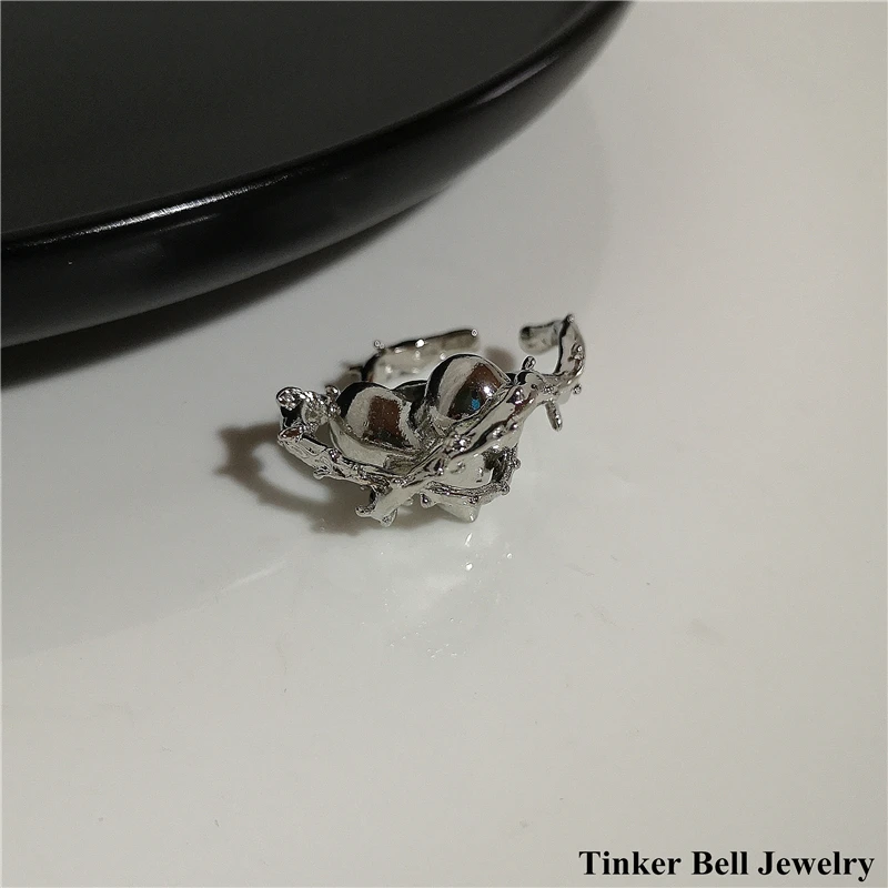 アクセサリー 00s LED RECHWE ring japanese label y2k Grunge Accessories Rings | Y2k Silver Color Rings | Grunge