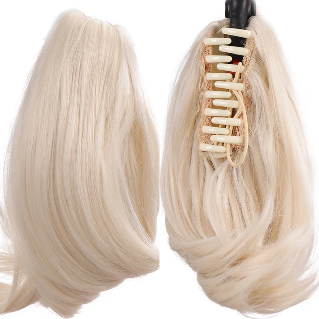 MSTN Synthetic Short Straight Ponytail Extension Claw Clip in Hair Extensions Natural Pony Tail Fake Hair Hairpiece For Women 60