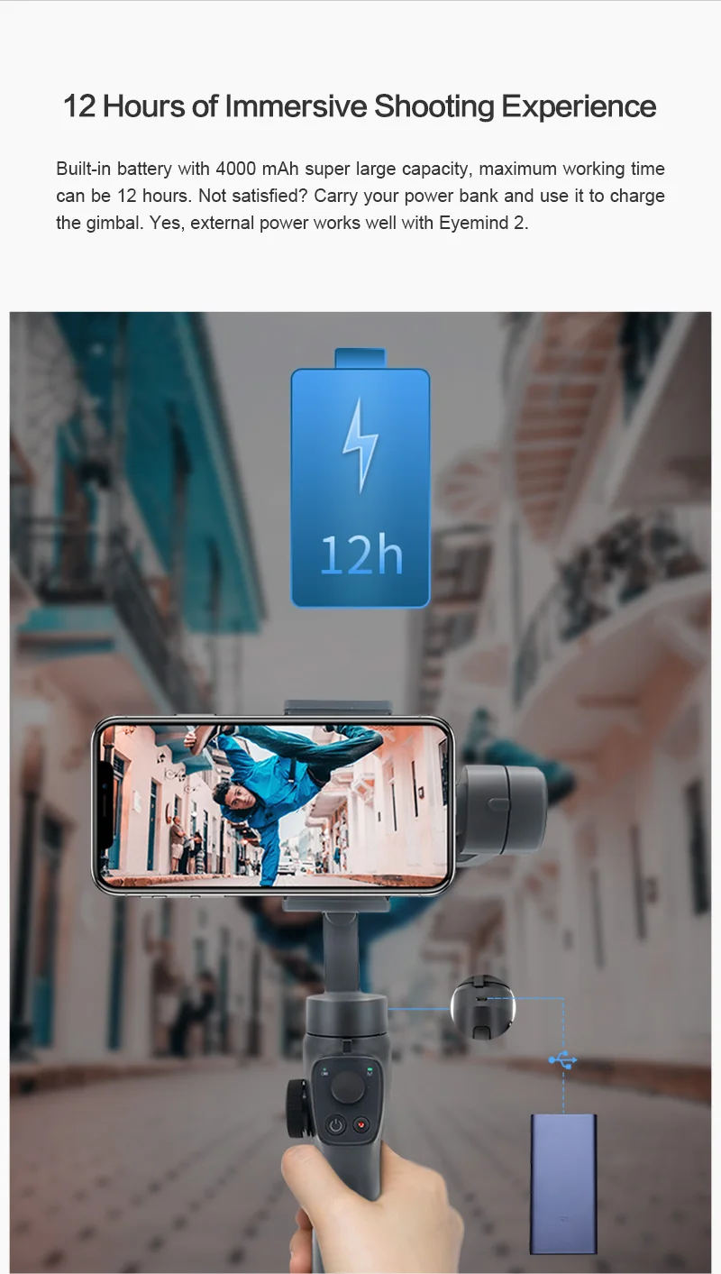 3 оси Гибкий ручной шарнирный стабилизатор для камеры GoPro экшн Камера смартфон Поддержка приложение Управление для iPhone samsung huawei Xiaomi