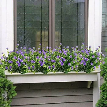 

Garden Artificial Flowers Decor Purple Realistic ECO-Friendly 4 Bundles