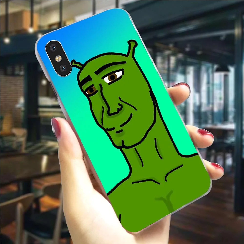 Защитный зеленый чехол для телефона Shrek для iPhone XR 5 5S SE 6 6 S/6 6S Plus 7 8/7 8 Plus X XS Max жесткий чехол - Цвет: K2517501