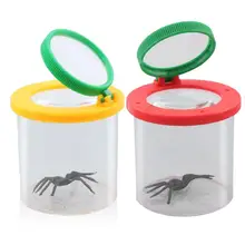 Наблюдения гусеничный паук насекомые маленькие животные Лупа увеличительное стекло цилиндрический паук Обучающие Детские игрушки просмотра коробка