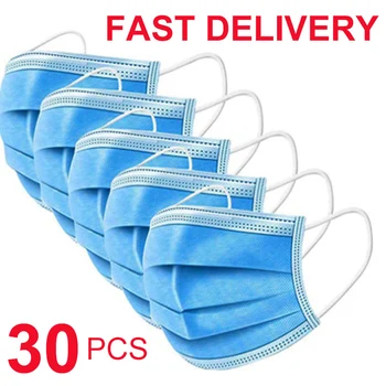 

Mouth Masks Anti Dust Face Mask Disposable Mask Filter 3-laye Anti-Dust Meltblown Cloth Masks Earloops Masks