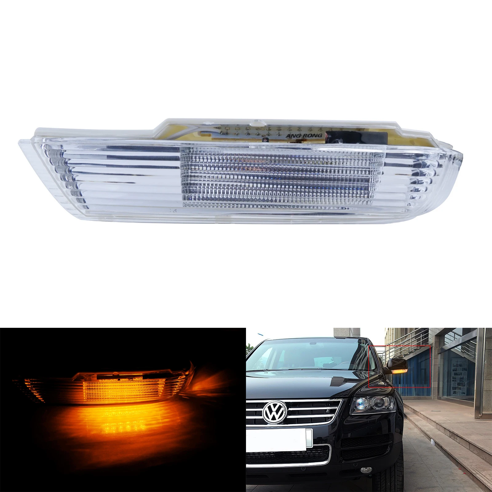 Для VW Touareg 7L 2003-2007 левое боковое зеркало индикатор сигнала поворота светильник |
