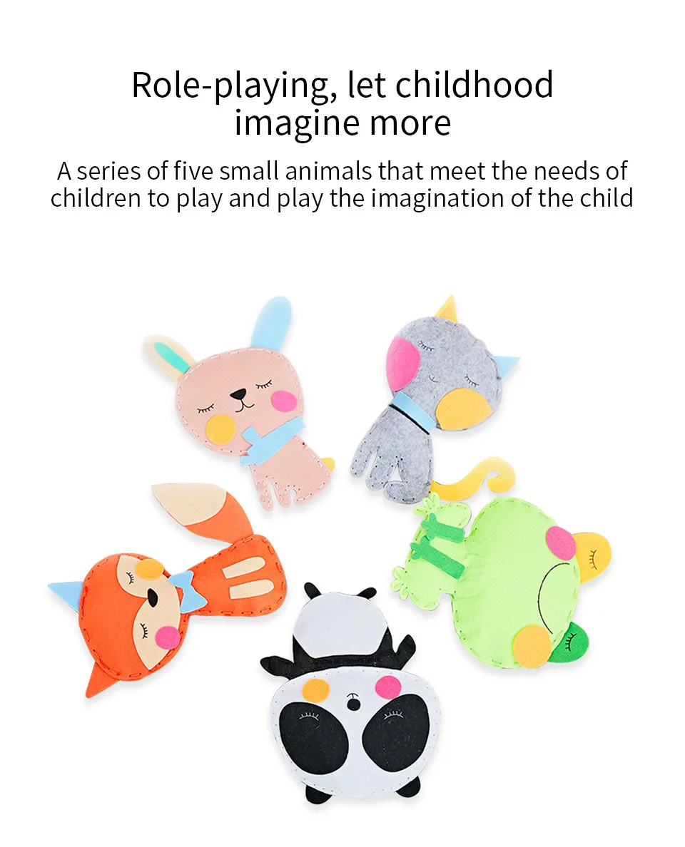 Xiaomi Youpin Bravokids орбитальное животное ручной работы DIY кукольная Серия набор 5 коробок/Группа кролик лиса принц-Лягушка котенок панда